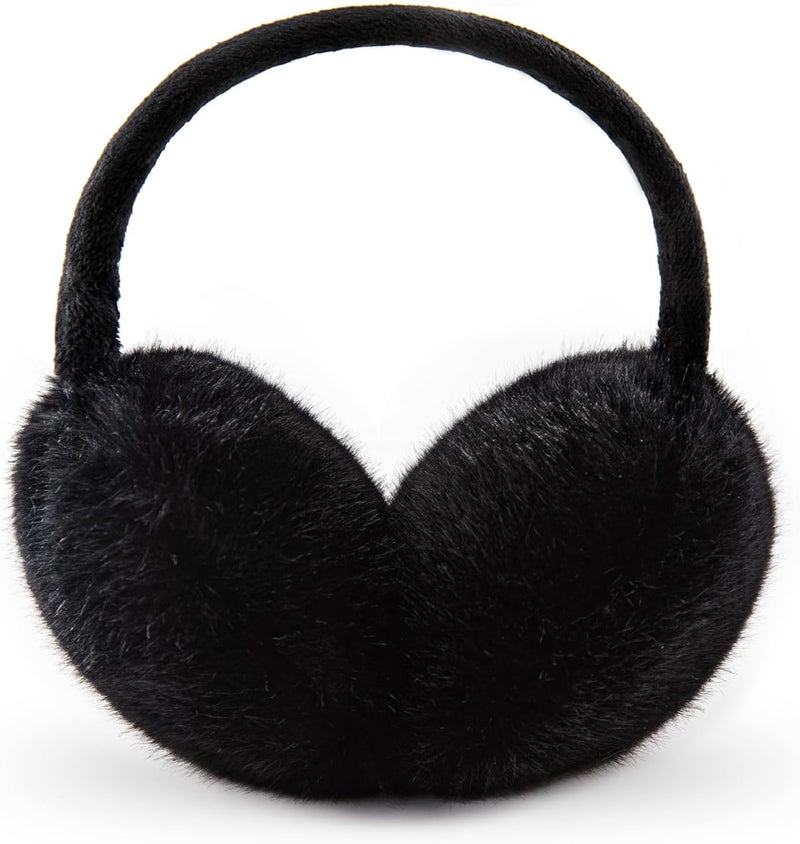 YATANAM Ear Muffs for Women Faux Fur Winter Girls Earmuffs Fluffy Adjustable Ear Warmers Cute Ear Covers - Image 1